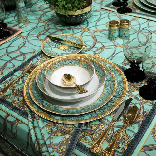 베르사체 티 컵앤소서 Scala del Palazzo 그린 Versace Tea Cup and Saucer Scala del Palazzo Green 02074 3/3