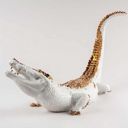 LLADROE 야드로 Crocodile Figurine 라지 LladrOE Lladro Crocodile Figurine Large 01926 2/3