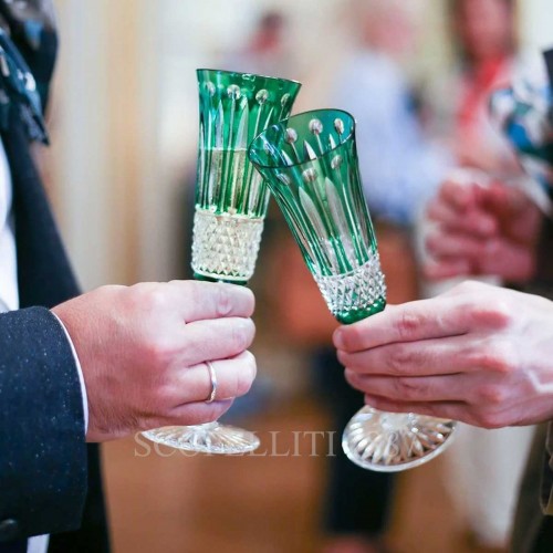 SAINT LOUIS Tommy 샴페인 Flute 그린 Saint Louis Saint Louis Tommy Champagne Flute Green 01742 2/3