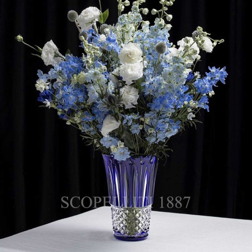 SAINT LOUIS Tommyssimo 블루 크리스탈 화병 꽃병 Saint Louis Saint Louis Tommyssimo Blue Crystal Vase 01672 2/3