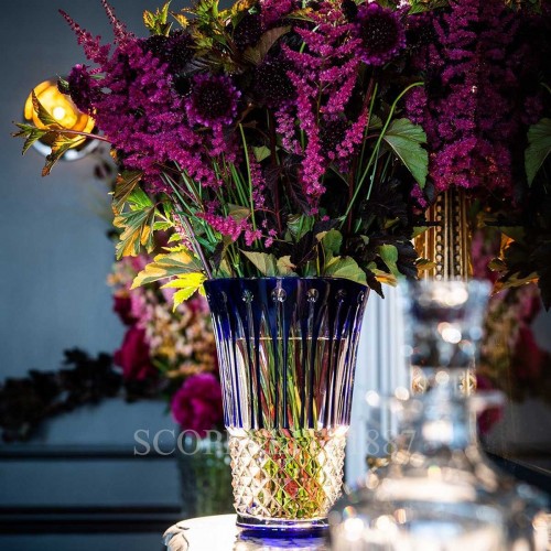 SAINT LOUIS Tommyssimo 블루 크리스탈 화병 꽃병 Saint Louis Saint Louis Tommyssimo Blue Crystal Vase 01672 3/3