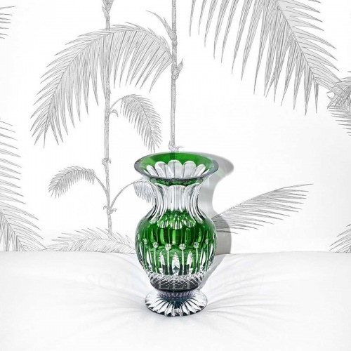 SAINT LOUIS Tommy 크리스탈 화병 꽃병 그린 Saint Louis Saint Louis Tommy Crystal Vase Green 01670 2/3
