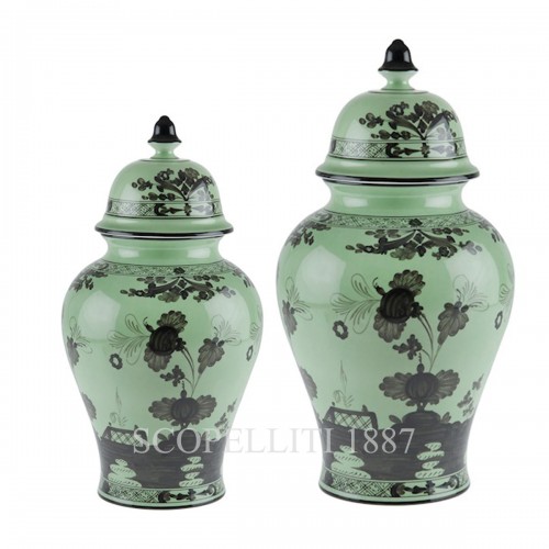 GINORI 1735 Potiche 라지 화병 꽃병 With 커버 오리엔트E Italiano Bario Ginori 1735 Potiche Large Vase With Cover Oriente Italiano Bario 01491 2/2
