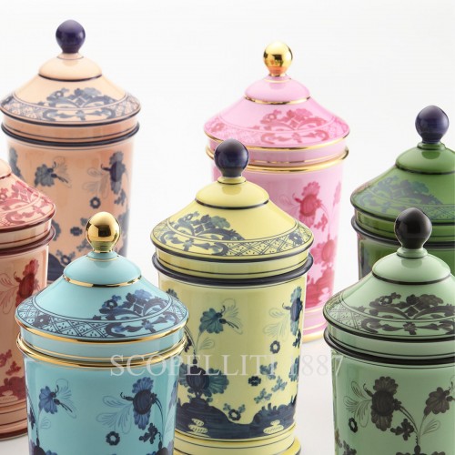 GINORI 1735 Pharmacy 화병 꽃병 With Lid 오리엔트E Italiano Malachite Ginori 1735 Pharmacy Vase With Lid Oriente Italiano Malachite 01478 2/2
