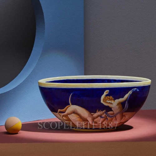 GINORI 1735 Ginori Gio Ponti 오발 볼 Putto con Cane Ginori 1735 Ginori Gio Ponti Oval Bowl Putto con Cane 01360 2/3