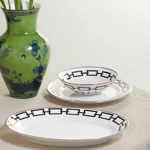 GINORI 1735 Ginori 오발 플래터 미디움 Catene 블랙 Ginori 1735 Ginori Oval Platter Medium Catene Black 01280 3/3