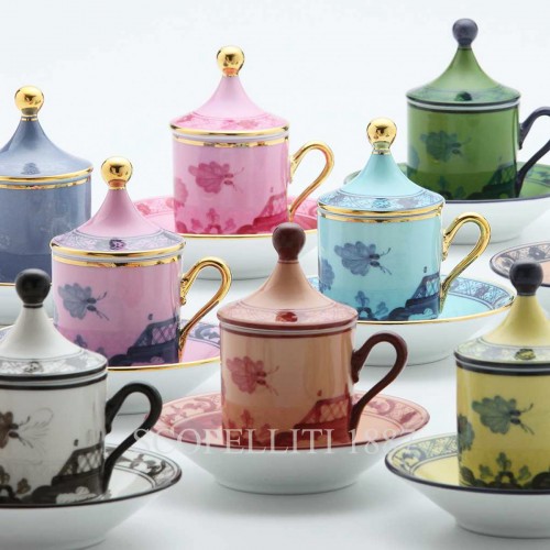 GINORI 1735 Tete a Tete Coffee Set 오리엔트E Italiano Porpora Ginori 1735 Tete a Tete Coffee Set Oriente Italiano Porpora 01044 2/2