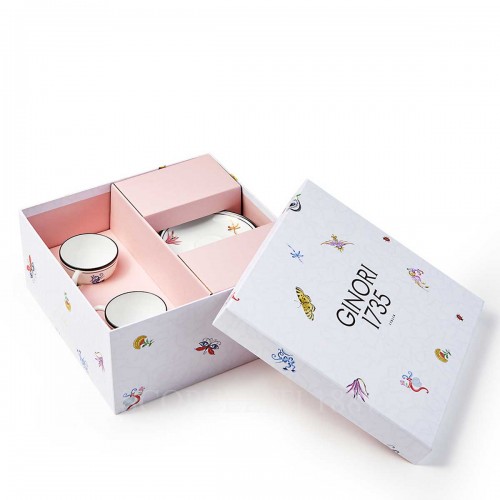 GINORI 1735 Ginori Gift Set of 2 커피잔S Arcadia 화이트 Ginori 1735 Ginori Gift Set of 2 Coffee Cups Arcadia White 01005 2/3
