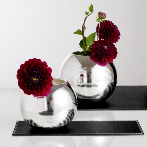 PUIFORCAT Petanque 화병 꽃병 라지 실버 접시D Puiforcat Petanque Vase Large Silver Plated 00851 3/3