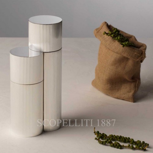 PUIFORCAT Salt and Pepper Mill Set Granville 실버 접시 Puiforcat Salt and Pepper Mill Set Granville Silver Plated 00833 2/3