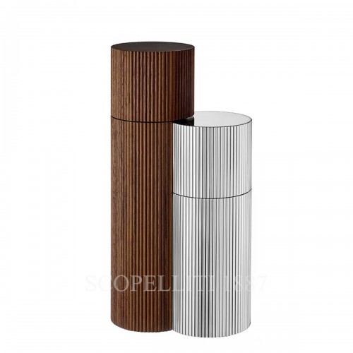 PUIFORCAT Salt and Pepper Mill Set Granville Wallnut Puiforcat Salt and Pepper Mill Set Granville Wallnut 00832 1/3