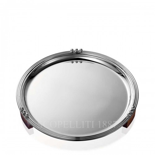 PUIFORCAT Round 트레이 Etchea 실버 접시 Puiforcat Round Tray Etchea Silver Plated 00772 1/3