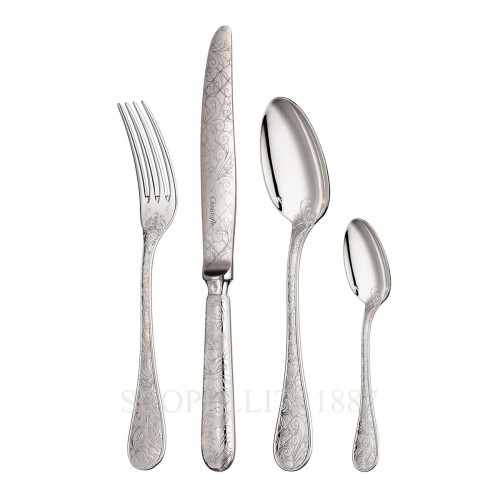 CHRISTOFLE Jardin d’Eden Sterling 실버 커트러리 세트 Christofle Jardin d’Eden Sterling Silver Cutlery Set 00616 1/2