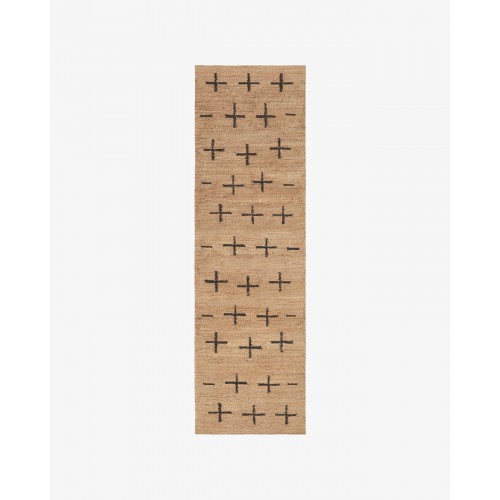 Nordic Knots Jute Cross Runner 블랙 00150 1/3