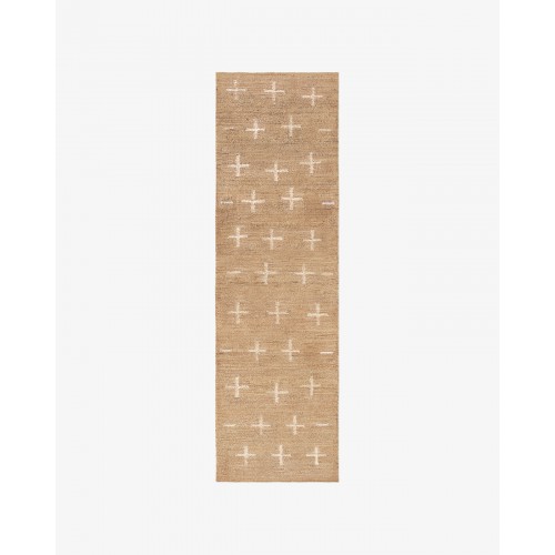 Nordic Knots Jute Cross Runner Cream 00149 1/3