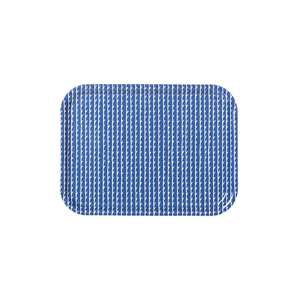 아르텍 Rivi 트레이 27 x 20 cm 블루 - 화이트 Artek Rivi tray  27 x 20 cm  blue - white 15450