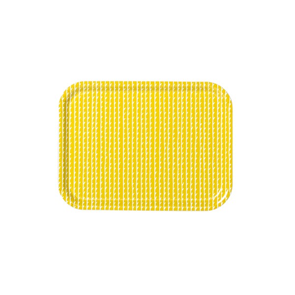 아르텍 Rivi 트레이 27 x 20 cm 머스타드 - 화이트 Artek Rivi tray  27 x 20 cm  mustard - white 15431