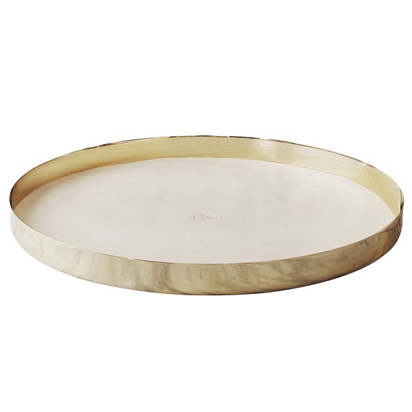 SKULTUNA 스컬투나 Karui 트레이 L ivory 화이트 leather SL783-L