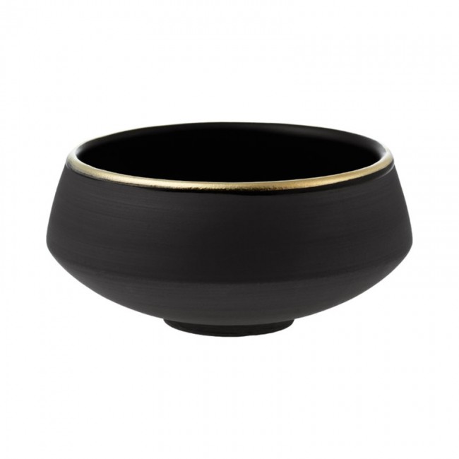 VAIDAVA CERAMICS V아이다VA 세라믹S Eclipse 골드 디저트 볼 0 25 L 블랙 - VV679