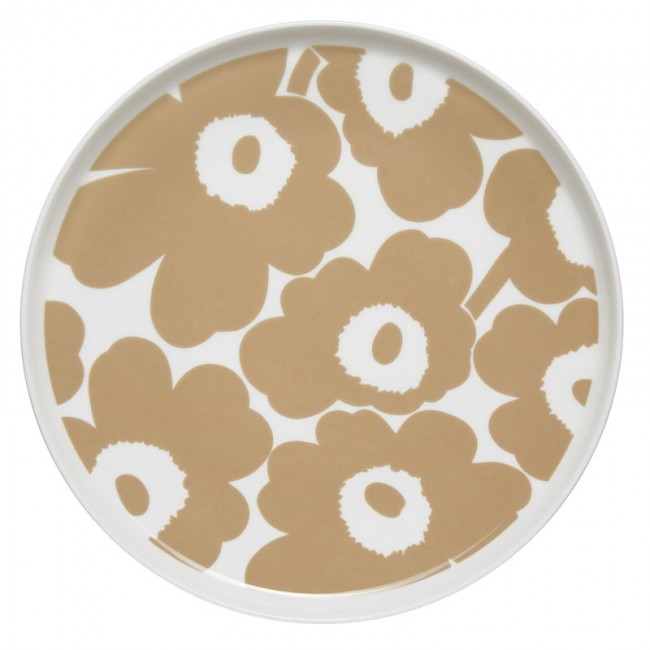 MARIMEKKO 마리메꼬 Oiva - Unikko 접시 25 cm 화이트 beige MA067956-180