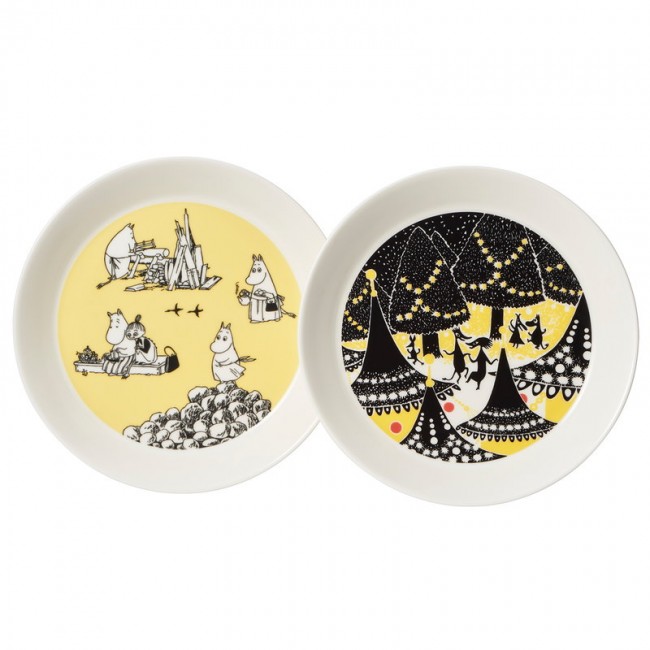 ARABIA 아라비아핀란드 무민 접시 set 엘로우 & Hurray! AR1028337