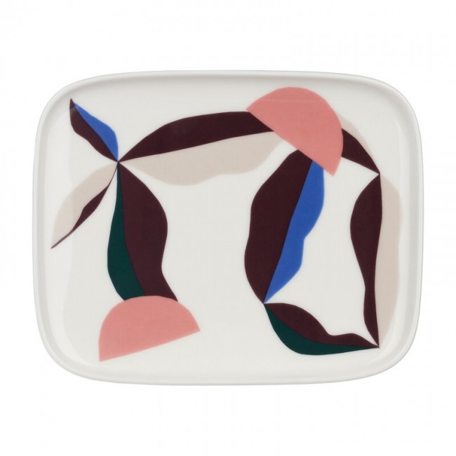 MARIMEKKO 마리메꼬 Oiva - Berry 접시 15 x 12 cm 화이트 블루 powder red MA071851-153