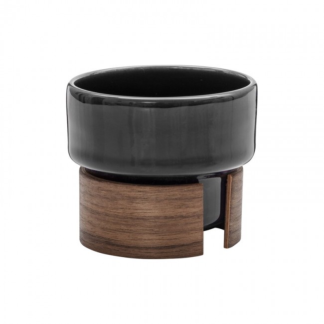 Tonfisk Design Warm 카푸치노 cup 1 6 dl set of 2 블랙 - walnut TFTNB002