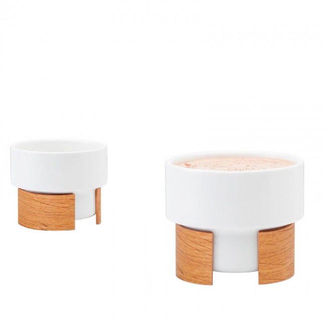 Tonfisk Design Warm 카푸치노 cup 1 6 dl set of 2 화이트 - oak TFTNE002