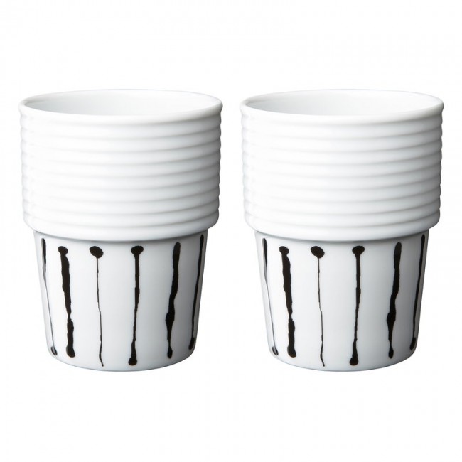 Roerstrand Filippa K coffee 머그 0 31 L 2 pcs Ink 스트라이프 RO1012313