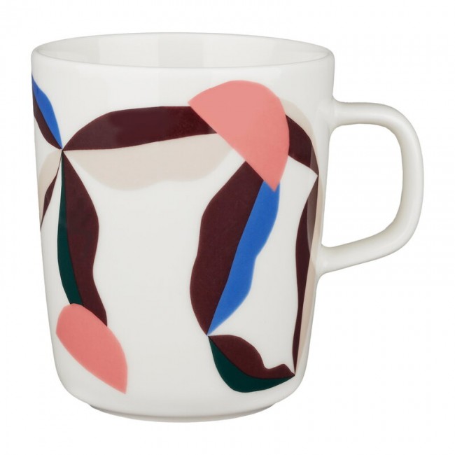MARIMEKKO 마리메꼬 Oiva - Berry 머그 2 5 dl 화이트 블루 powder red MA071850-153