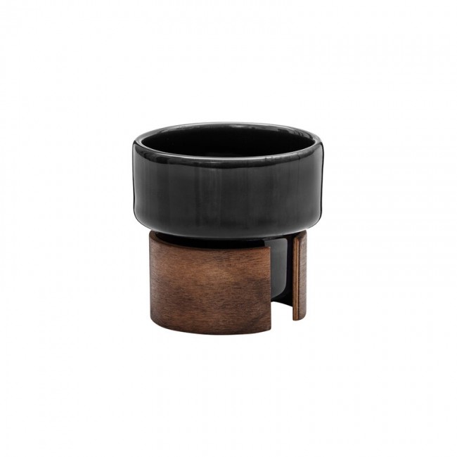 Tonfisk Design Warm 에스프레소 컵 0 8 dl 2 pcs 블랙 - walnut TFTNB001