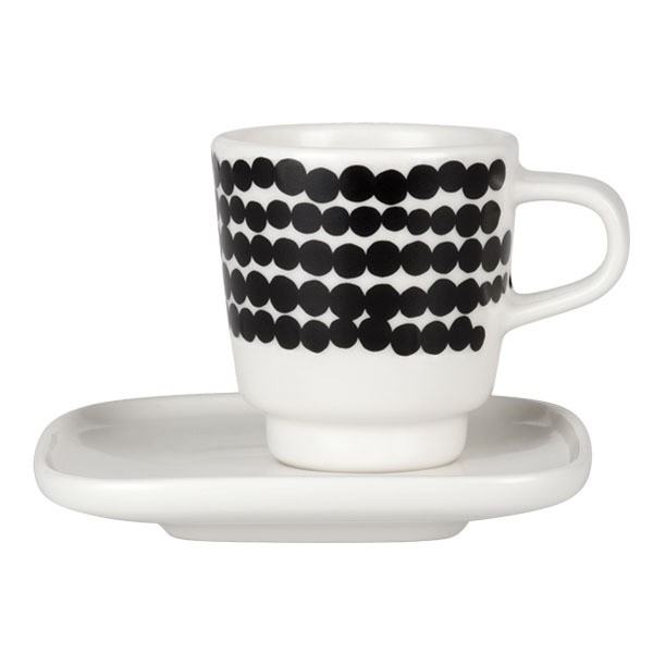 MARIMEKKO 마리메꼬 Oiva - Siirtolapuutarha Rasymatto 에스프레소 컵 and 접시 MA065322-190