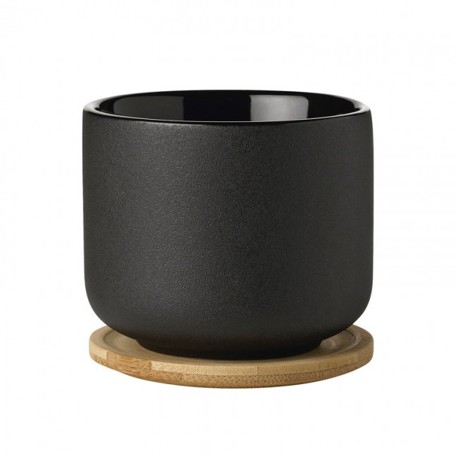 STELTON 스텔톤 Theo tea cup with coaster 블랙 STx-632