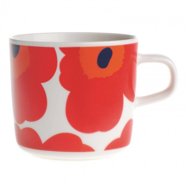MARIMEKKO 마리메꼬 Oiva - Unikko 커피잔 2 dl 화이트 red 블루 MA063429-001
