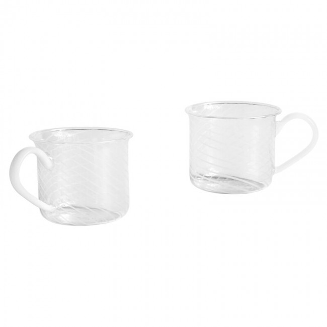 HAY 헤이 유리컵 2 pcs 화이트 swirl HA541003