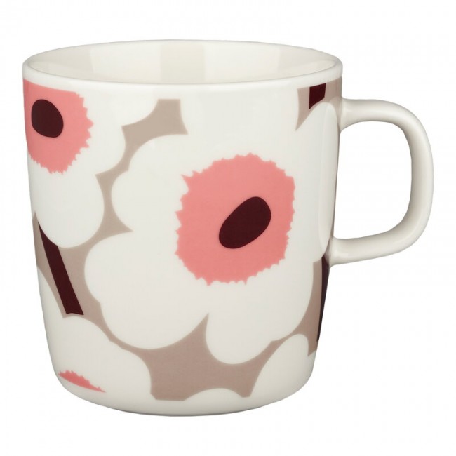 MARIMEKKO 마리메꼬 Oiva - Unikko 머그 4 dl 화이트 clay powder red MA071831-183