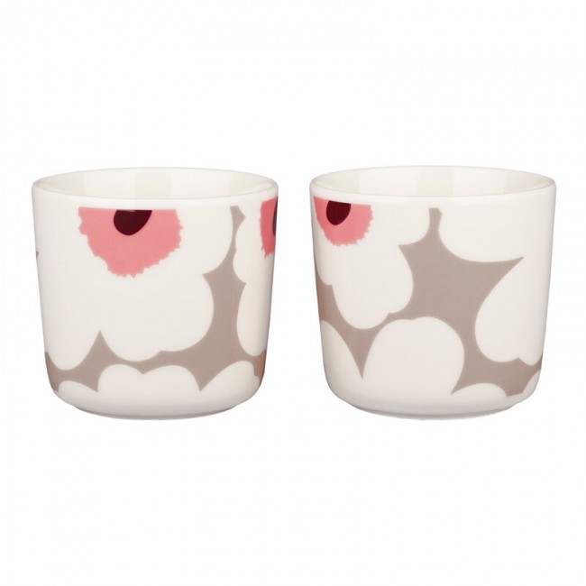MARIMEKKO 마리메꼬 Oiva - Unikko cup w/o handle 2 dl 2pcs 화이트-CLAY-POWDER-RED MA071833-183