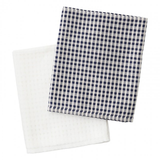 MENU Troides tea towel 2 pcs indigo and 에크루 MENU Troides tea towel 2 pcs  indigo and ecru 14252