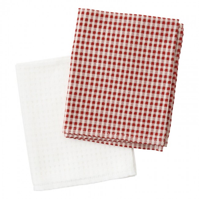 MENU Troides tea towel 2 pcs burnt 시에나 and 에크루 MENU Troides tea towel  2 pcs  burnt sienna and ecru 14251