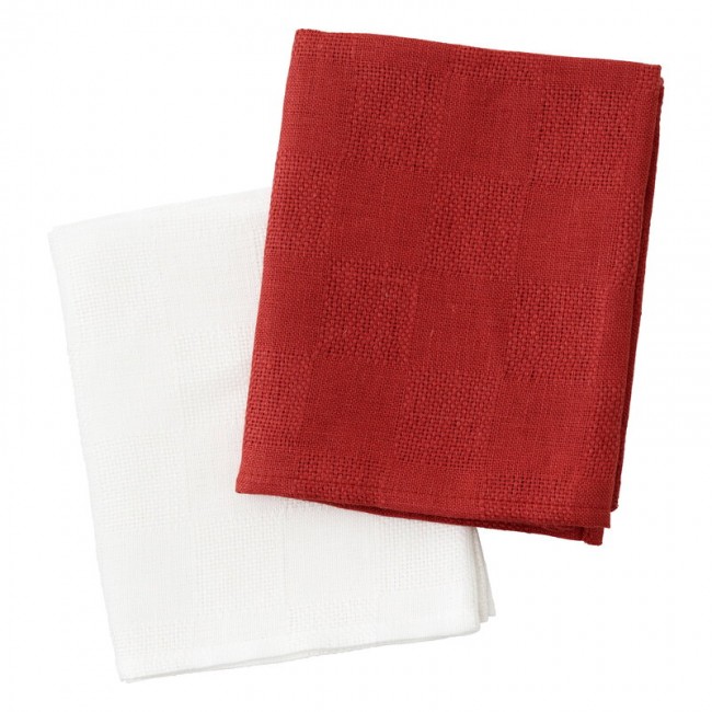 MENU PAP일리오 tea towel 2 pcs burnt 시에나 and 에크루 MENU Papilio tea towel  2 pcs  burnt sienna and ecru 14248