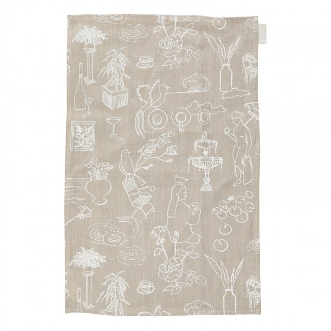 Saana ja Olli Mielenmaisemia tea TOWEL/P레이스 mat beige - 화이트 SOHMP11-9-BG-WH