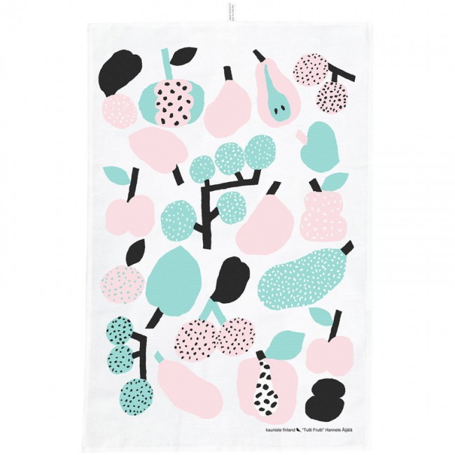 Kauniste Tutti Frutti tea towel light 그린 KEKT036
