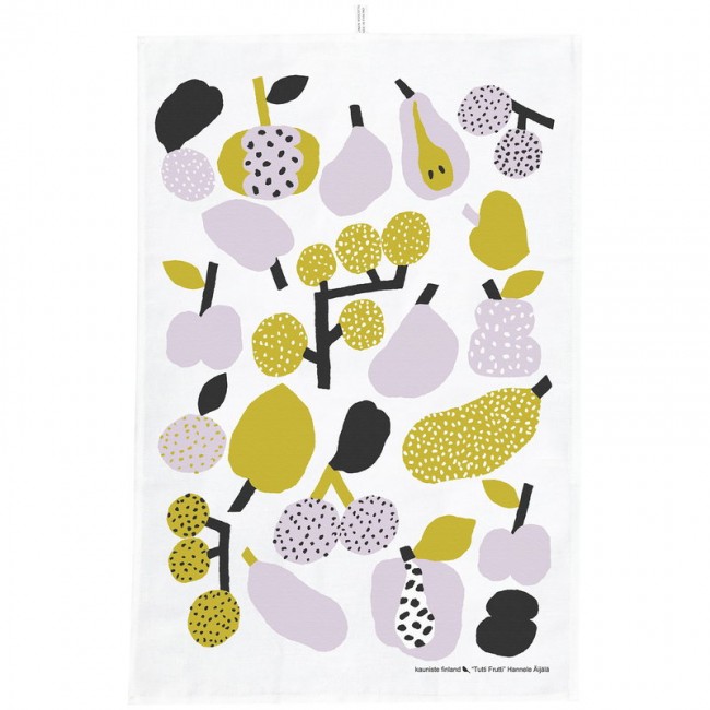 Kauniste Tutti Frutti tea towel olive 그린 KEKT037