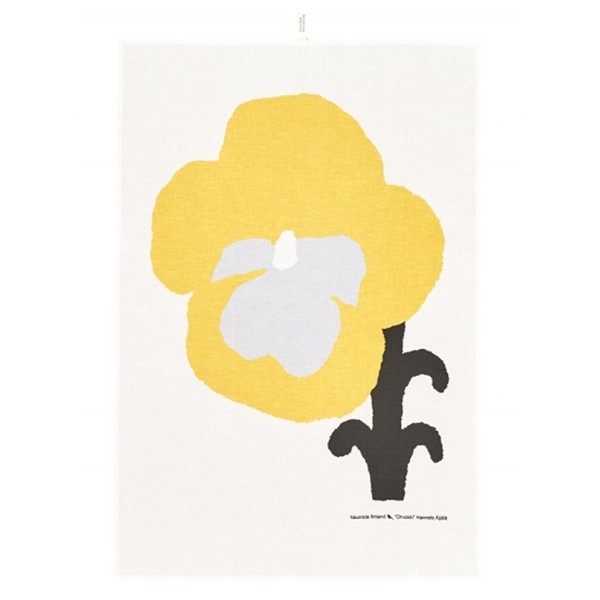 Kauniste Orvokki tea towel 엘로우 KE35