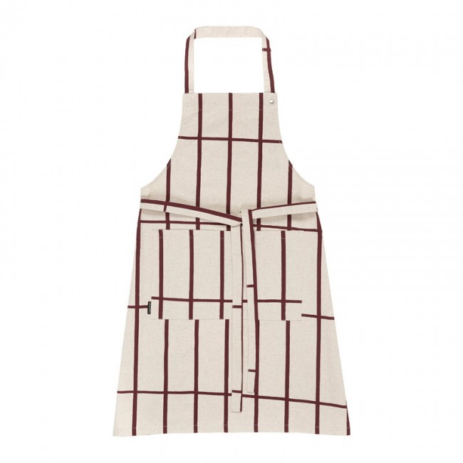 MARIMEKKO 마리메꼬 Tiiliskivi 앞치마 린넨 - 다크 red MA071771-830