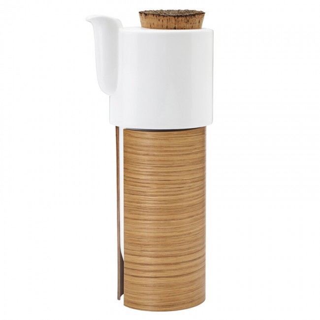 Tonfisk Design Warm 티포트 1 L 화이트 - oak cork lid TFTNE006K