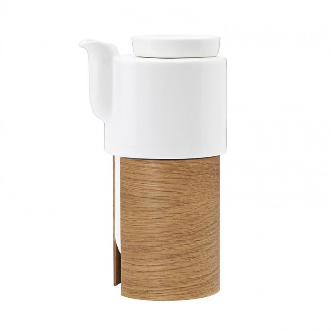 Tonfisk Design Warm 티포트 6 dl 화이트 - oak 세라믹 lid TFTNE005