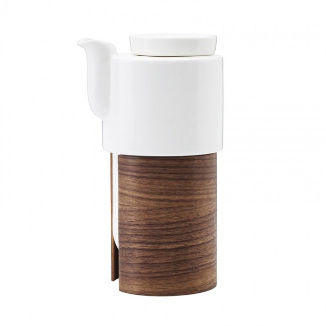 Tonfisk Design Warm 티포트 6 dl 화이트 - walnut 세라믹 lid TFTNW005