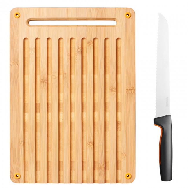 FISKARS 피스카스 Functional Form 브레드 board and 칼 set FI1057551