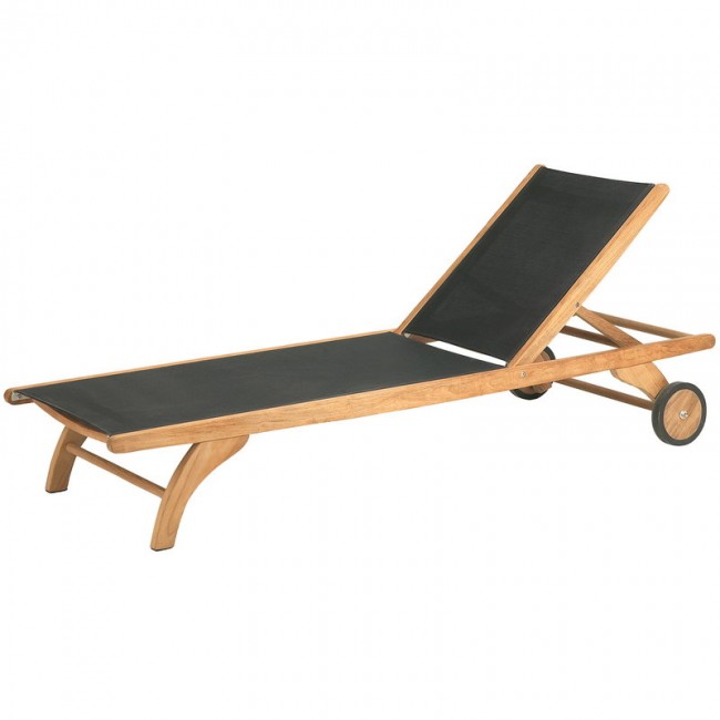 SKAGERAK 스카게락 Columbus sun bed teak - 블랙 SRS1390650